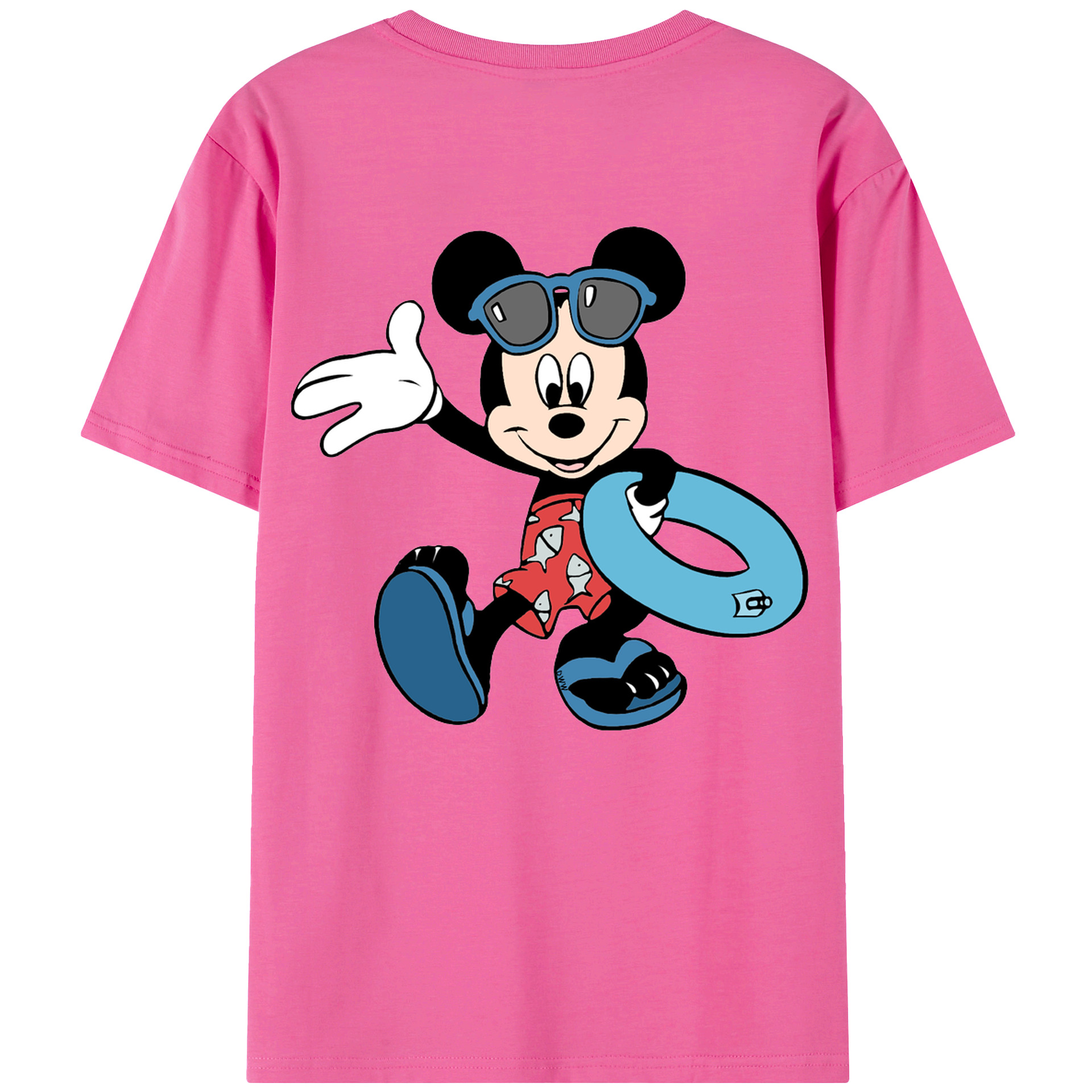 （画像用） ミッキーマウス Mickey Mouse レディース半袖Tシャツ(バックプリント)